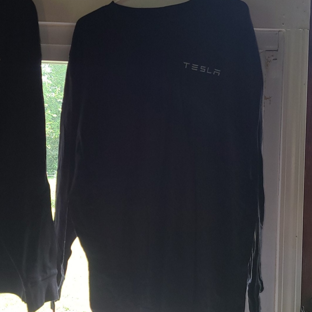 Black long sleeve Tesla shirt